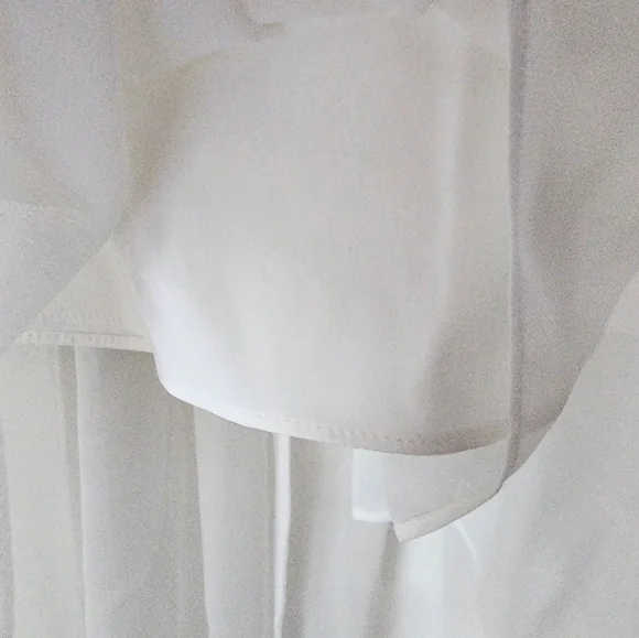 BNWT Ever New Petite White Chiffon Dress Size 10 US - Picture 5 of 6